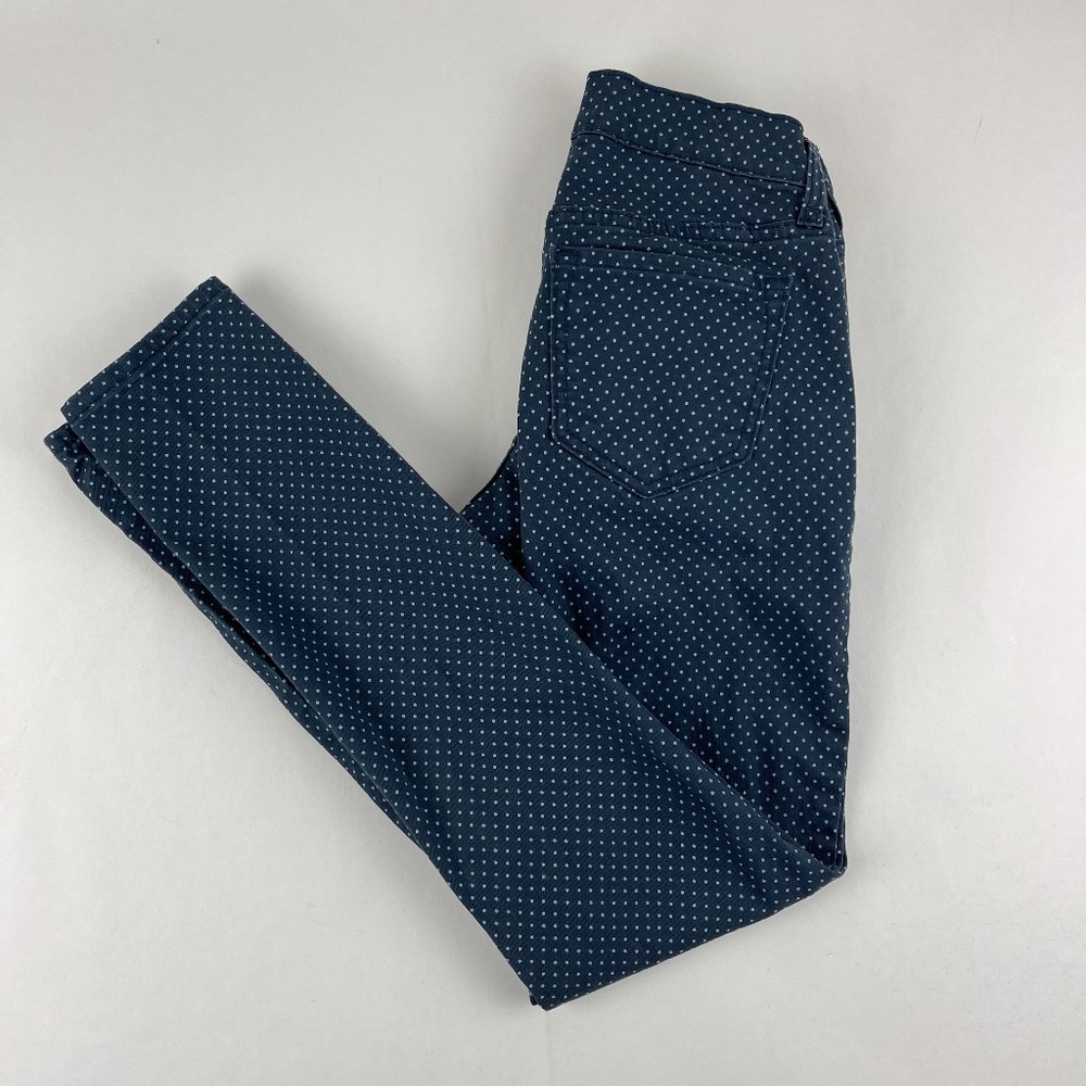 Old Navy Rockstar Womens Pants 4 Regular Blue Polka Dot